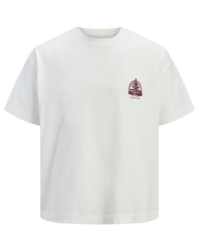 Jack & Jones - JORMaine Back Crew T-Shirt - Cloud Dancer 